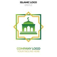 mezquita logo ilustración ajuste para islámico empresa vector