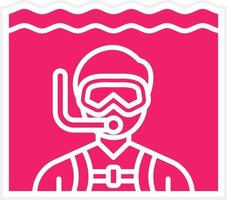 Open Water Diving Vector Icon Style