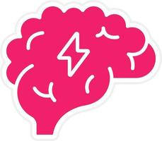 Brain Power Vector Icon Style