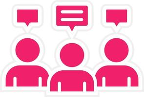 Internal Meeting Vector Icon Style