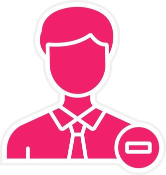 Eliminar usuario vector icono estilo