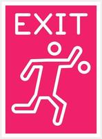 Emergency Exit Vector Icon Style