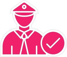 Corrections Officers Vector Icon Style