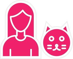 Animal Handler Female Vector Icon Style