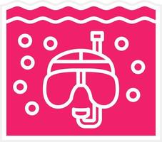 Snorkeling Vector Icon Style