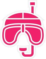 Mask and Snorkel Vector Icon Style