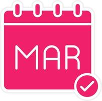 March Vector Icon Style