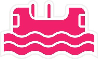 Log Flume Vector Icon Style