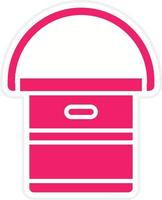 Water Bucket Vector Icon Style