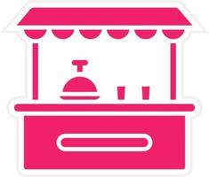 Food Stand Vector Icon Style