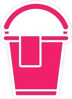 Pail Vector Icon Style