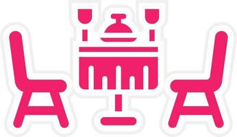 Food Table Vector Icon Style