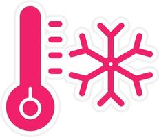 Hypothermia Vector Icon Style