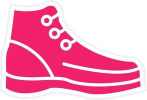 Hiker Boots Vector Icon Style