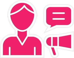 PR Specialist Male Vector Icon Style