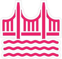 Golden Gate Bridge Vector Icon Style