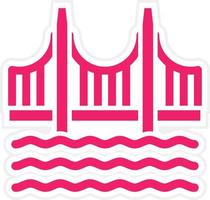 Golden Gate Bridge Vector Icon Style