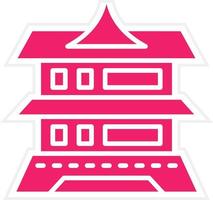 Matsumoto Castle Vector Icon Style