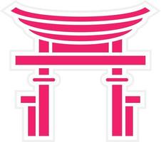 Torii Gate Vector Icon Style