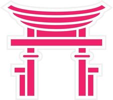 Torii Gate Vector Icon Style