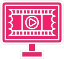 Online Cinema Booking Vector Icon Style