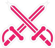 Two Swords Vector Icon Style