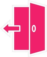 Exit Door Vector Icon Style
