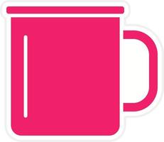 Metal Mug Vector Icon Style