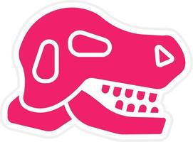 Dinosaur Fossil Vector Icon Style
