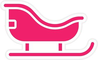 Sled Vector Icon Style