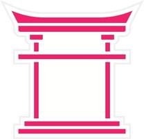 Torii Gate Vector Icon Style