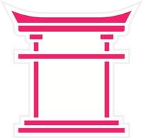 Torii Gate Vector Icon Style