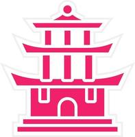 pagoda vector icono estilo