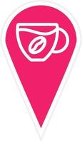 Cafe Location Vector Icon Style