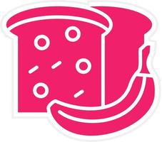 Banana Bread Vector Icon Style
