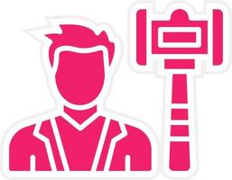 Judge Male Vector Icon Style