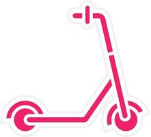 Kick Scooter Vector Icon Style