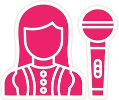 Host Female Vector Icon Style