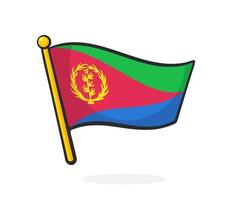 Cartoon illustration of flag of Eritrea vector