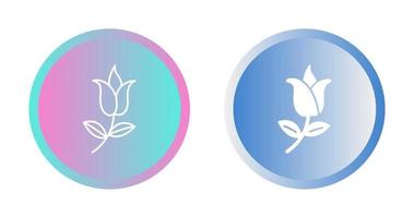 Flower with leaves Vector Icon