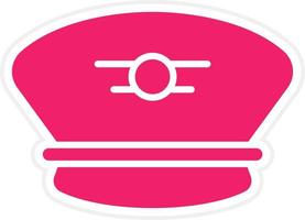 Captain Cap Vector Icon Style
