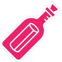 Message In Bottle Vector Icon Style