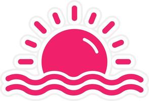 Sunset Vector Icon Style