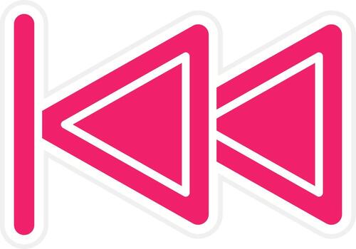 Backward Button Vector Icon Style