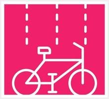 Bike Lane Vector Icon Style