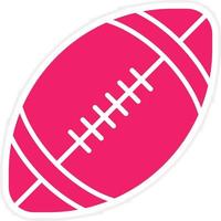 Rugby Ball Vector Icon Style