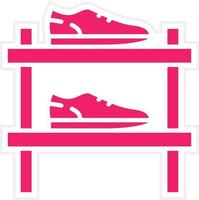 Shoe Shelves Vector Icon Style