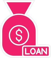 Loan Money Vector Icon Style