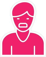 Choking Feeling Vector Icon Style