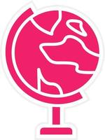 Globe Stand Vector Icon Style